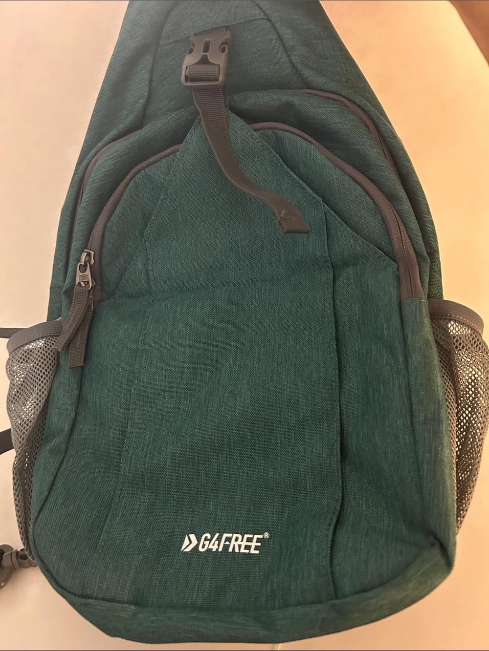 G4FREE Dark Green Sling Backpack with Single-Strap Carry